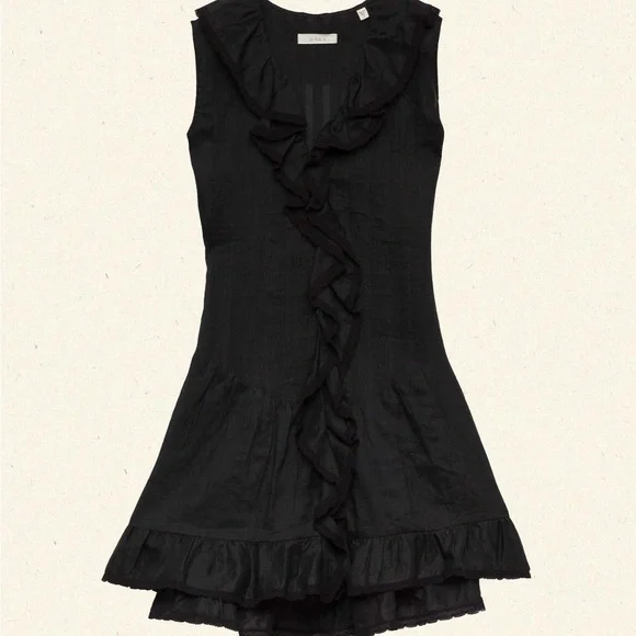 Doen Black Ruffle Mini Dress - Picture 4 of 8
